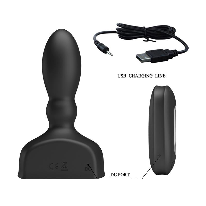 Estimulador Anal Harriet Inflable USB Silicone Negro - Imagen 6