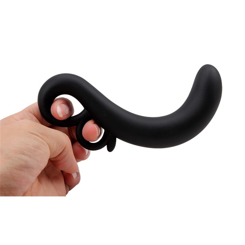 Estimulador Punto G Two-Finger Silicona Negro - Imagen 3