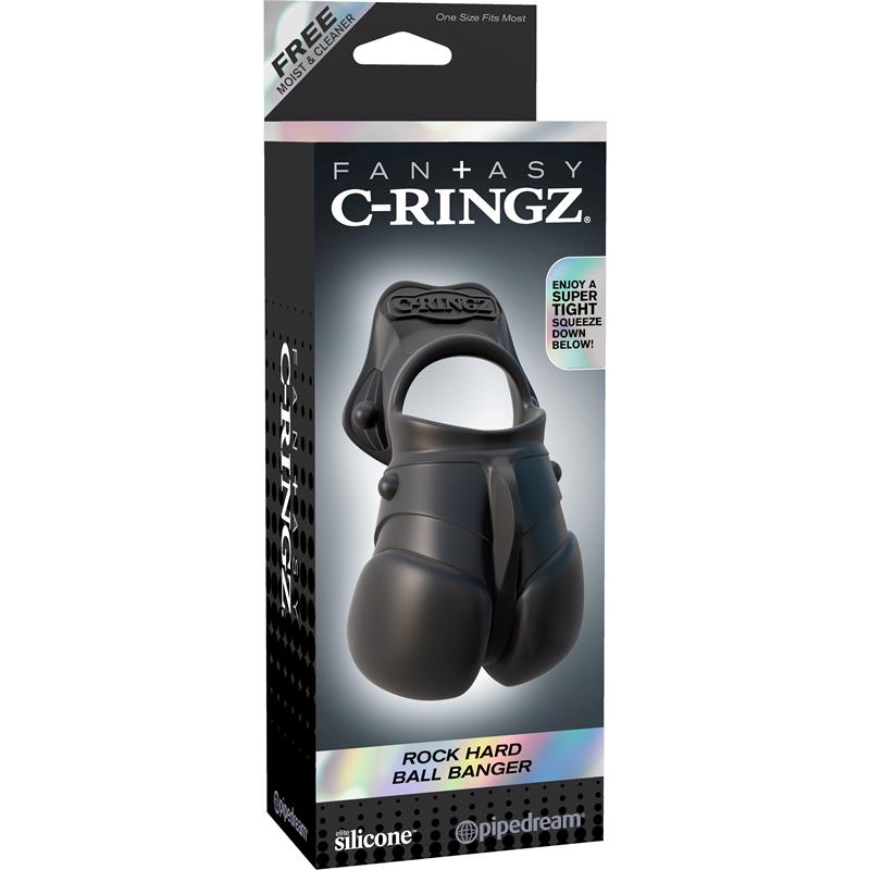 Fantasy C-Ringz Anillo con Protección de Testículos Color Negro - Imagen 3