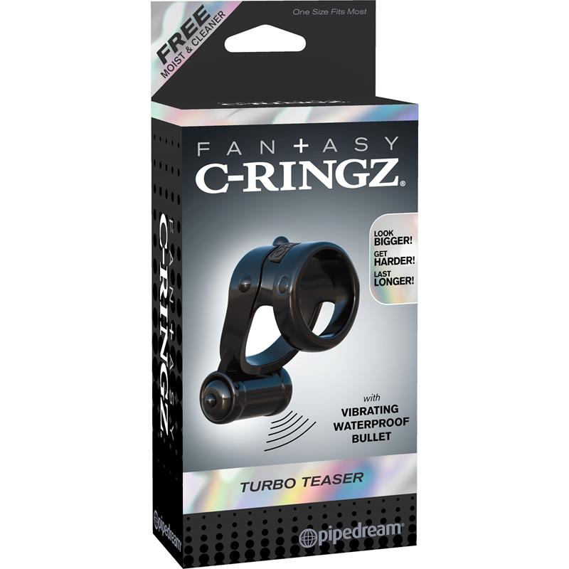 Fantasy C-Ringz Anillo Turbo Teazer Negro - Imagen 3