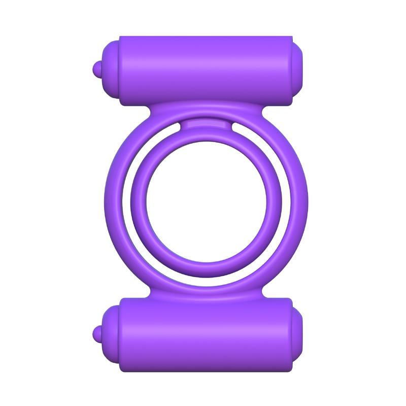 Fantasy C-Ringz Anillo Vibrador de Silicona Double Delight Púrpura - Imagen 4