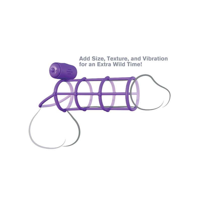 Fantasy C-Ringz Anillo Vibrador Jaula del Clímax Púrpura - Imagen 3
