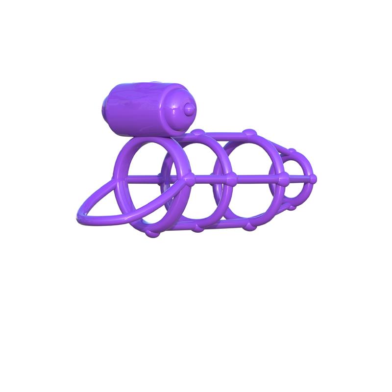 Fantasy C-Ringz Anillo Vibrador Jaula del Clímax Púrpura - Imagen 7
