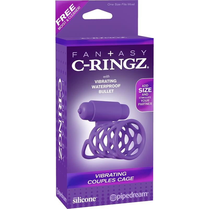 Fantasy C-Ringz Anillo Vibrador Jaula para Parejas Púrpura - Imagen 2