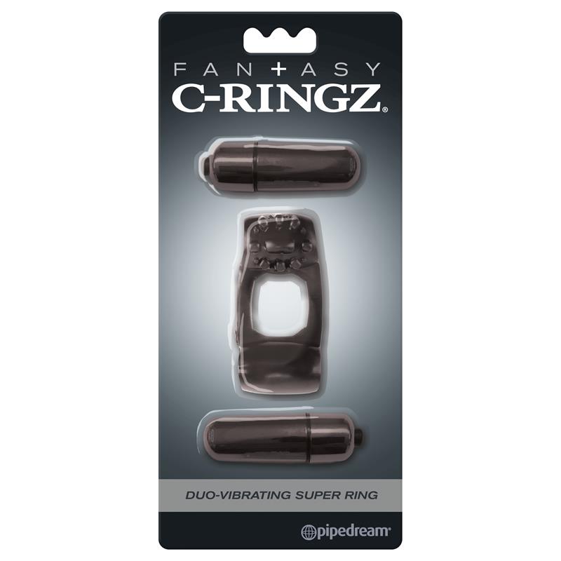 Fantasy C-Ringz  Super Anillo Duo Vibrador Negro - Imagen 3