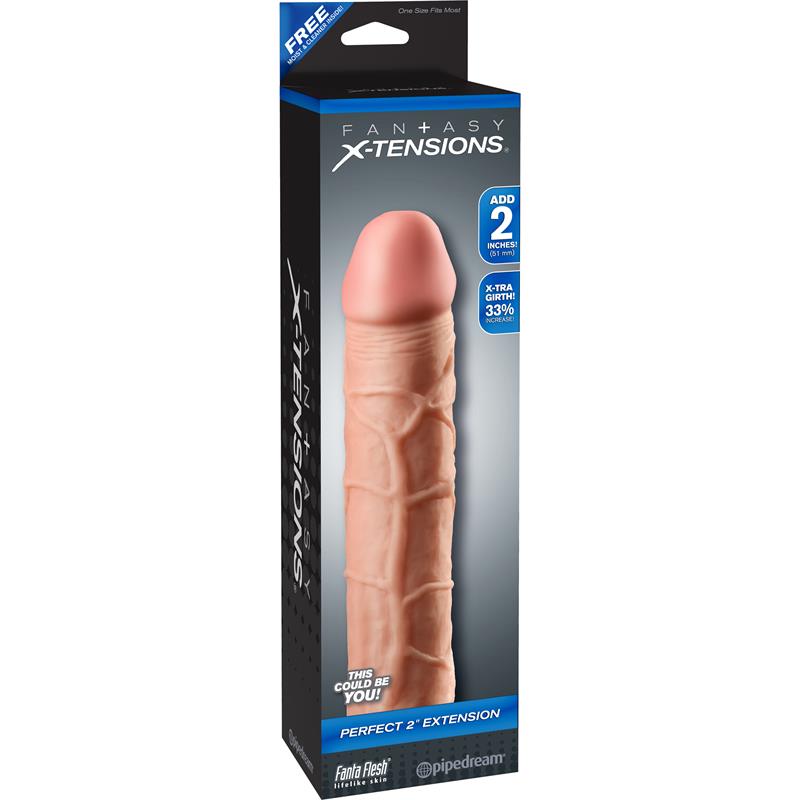 Fantasy X-tensions Perfect 5,1 cm Extensión de Pene - Color Natural - Imagen 4