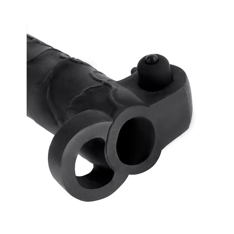 Fantasy X-tensions Vibrador Real Feel de 5,1 cm con Extensión - Color Negro - Imagen 3
