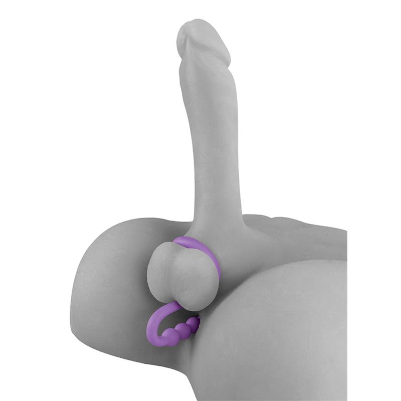Fetish Fantasy Elite Perlas Anales con Anillo Testicular Púrpura - Imagen 3