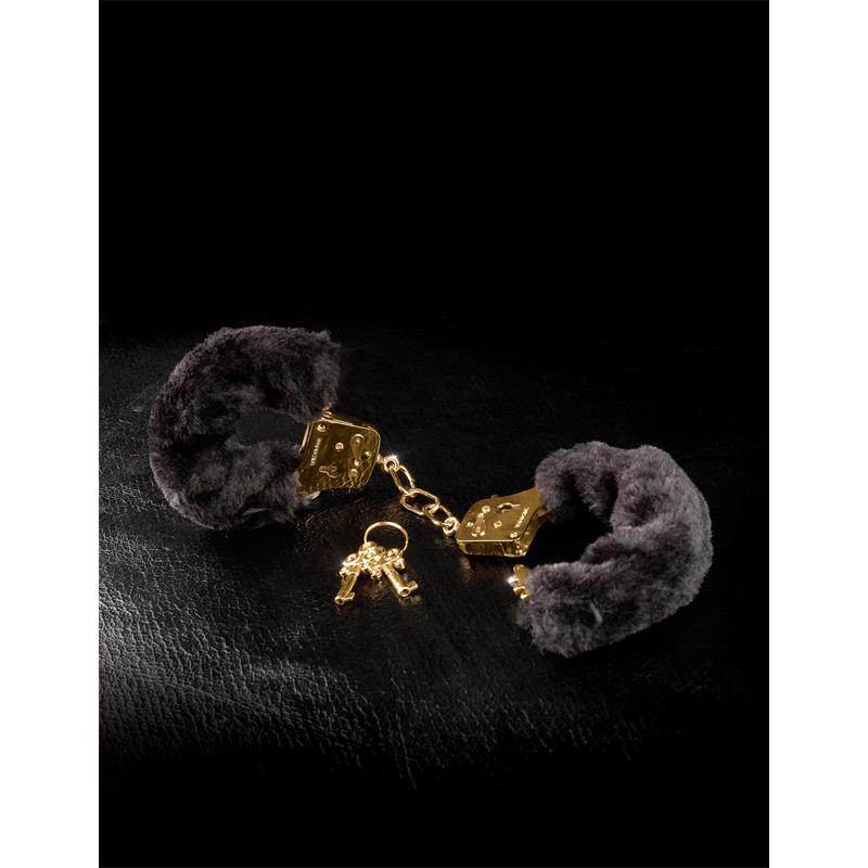 Fetish Fantasy Gold Esposas con Pelo Furry Deluxe Dorado - Imagen 2