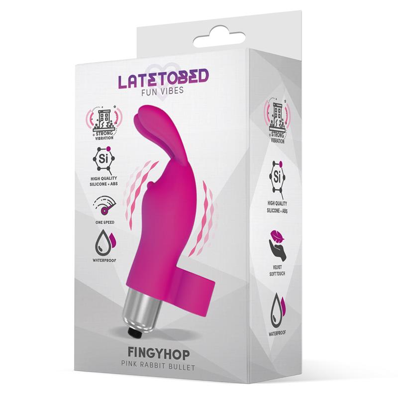 Fingyhop Bala Vibradora con Conejito Silicona Rosa - Imagen 2