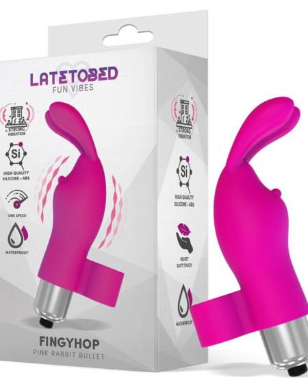 Fingyhop Bala Vibradora con Conejito Silicona Rosa