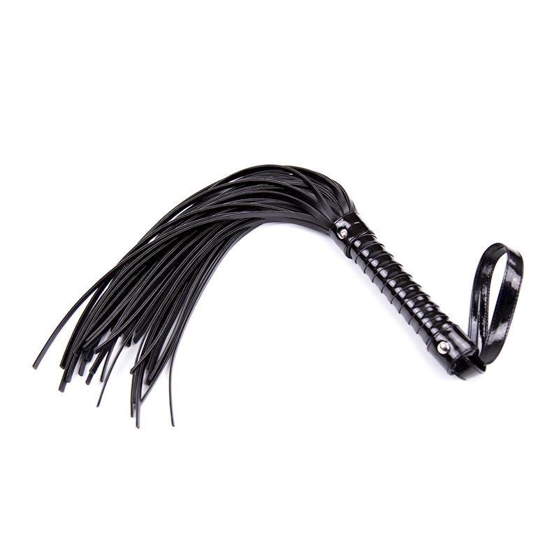 Flogger con Mango Brillante 44 cm Negro - Imagen 3