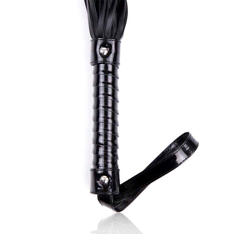 Flogger con Mango Brillante 44 cm Negro - Imagen 6