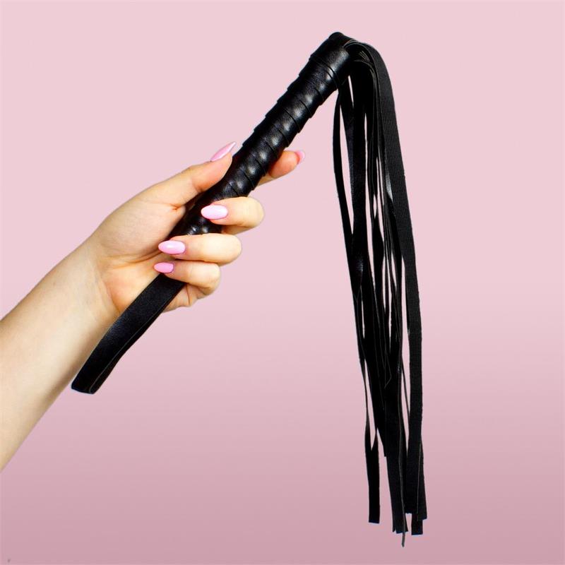 Flogger de Cuero 45 cm Negro - Imagen 2