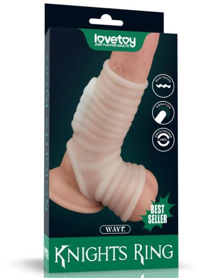 Funda el pene y testículos con vibración Wave Knights