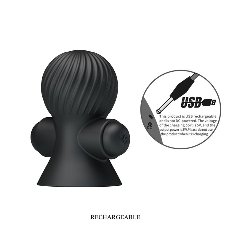 Funda para los Pezones con Vibración Negro - Imagen 4