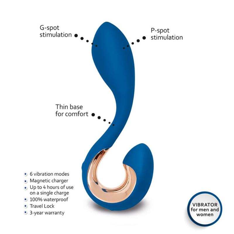 Gpop2 Vibrador Punto G y P Azul Indigo - Imagen 4