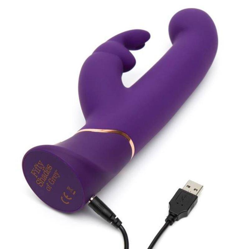 Greedy Girl Vibrador con Movimiento Estimulador punto G y Rabbit Púrpura - Imagen 2