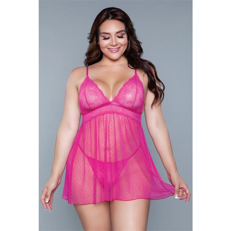 Hailey Babydoll Fuchsia Talla S - Imagen 4