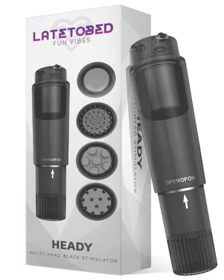 Heady Estimulador con 4 Cabezales Negro