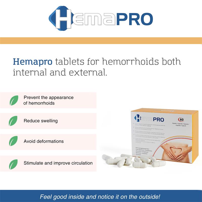 Hemapro Pastillas para las Hemorroides 60 Comprimidos - Imagen 5