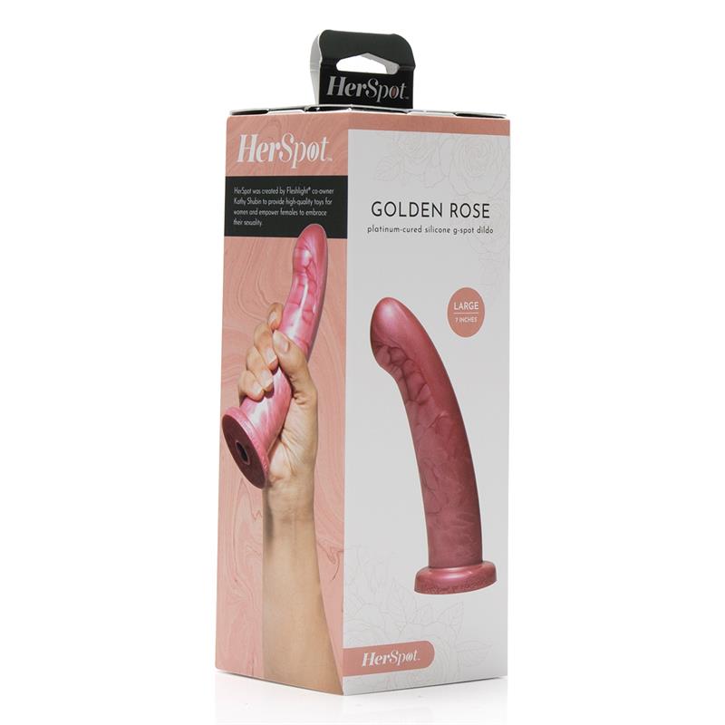 Herspot Dildo Golden Rose Talla Grande - Imagen 8
