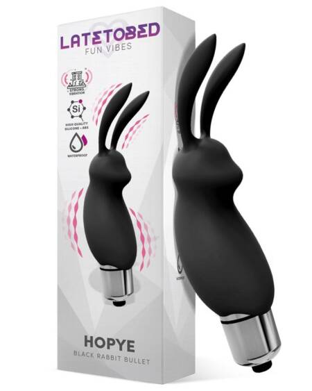 Hopye Bala Vibradora Conejito Silicona Negro