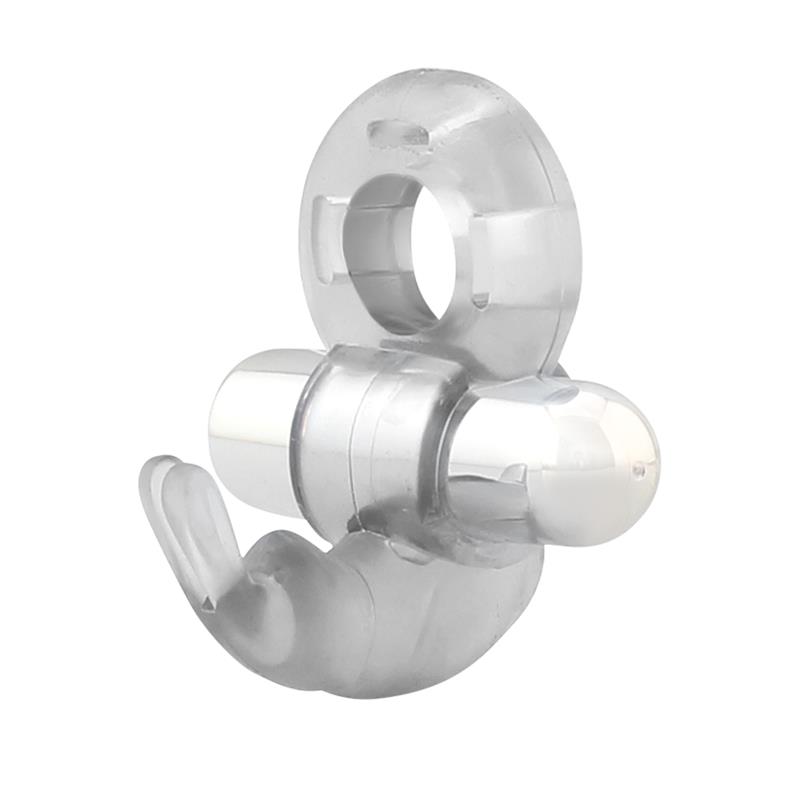 Horizon Anillo Vibrador con Conejito Transparente - Imagen 4