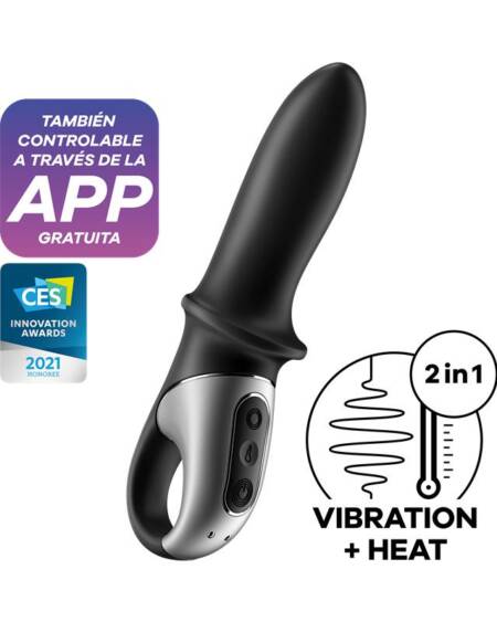 Hot Passion Estimulador Anal con APP y Vibración Función de Calor USB