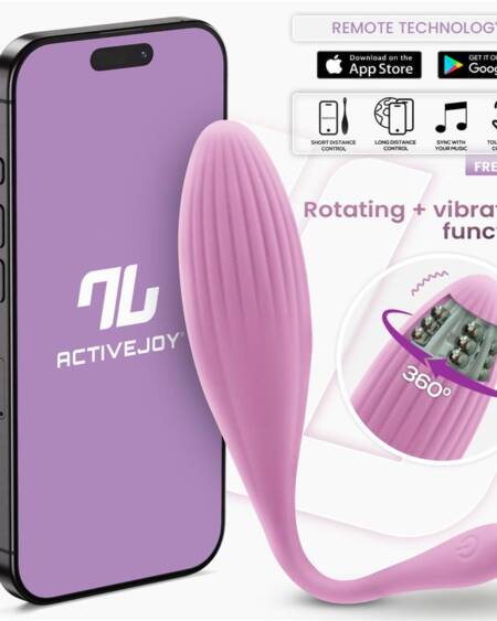 Huevo Vibrador con Bolas Internas con Rotación y APP USB