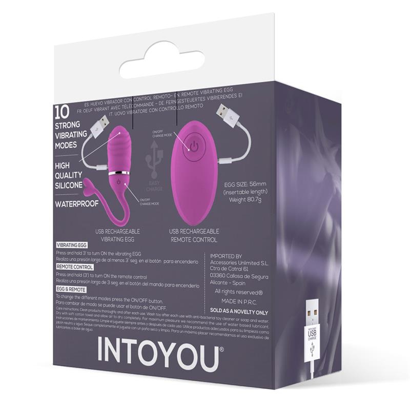 Huevo Vibrador Control Remoto Odise USB Silicona Rosa - Imagen 3