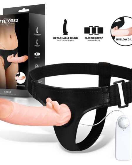Hybee Dildo con Dildo Realista Hueco y Vibración con Control Remoto