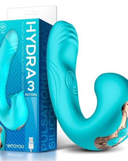 Hydra Vibrador con Pulsación y Lengua Estimuladora de Clítoris 3 Motores USB