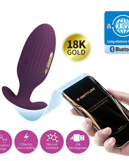 Jefferson Plug Anal con Vibración y Electroshock con APP