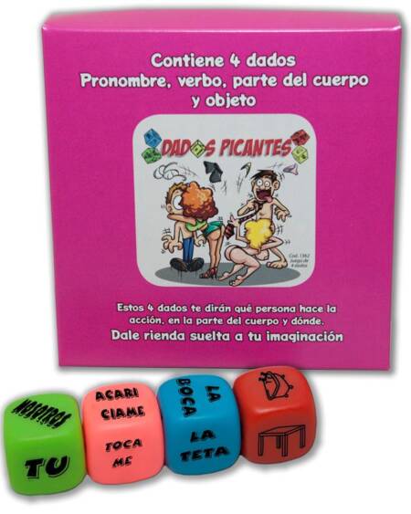 Juego 4 Dados Fluorescentes