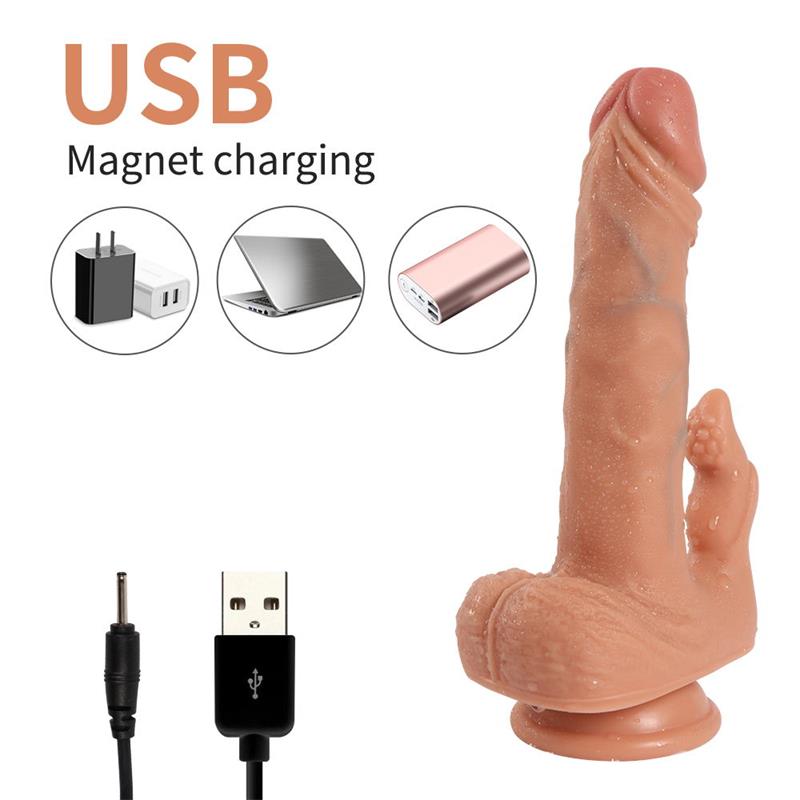 Julian Dildo con 20 Modos de Vibración y Estimlador de Clítoris - Imagen 7