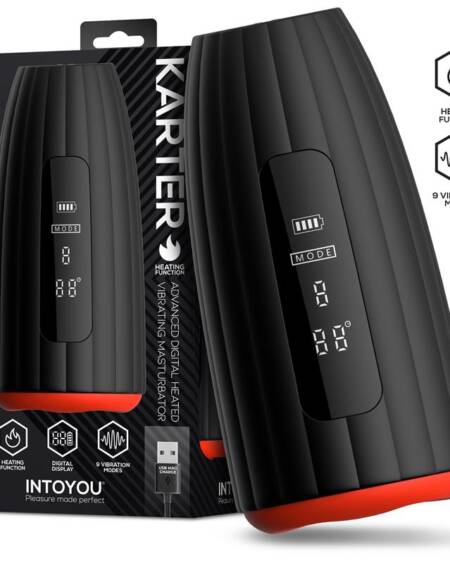 Karter Masturbador Avanzado con Vibración, Calor y Pantalla Digital