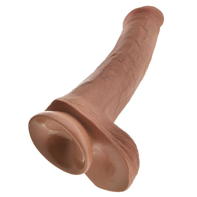 King Cock Pene con Testículos de 13 - Bronceado - Imagen 2
