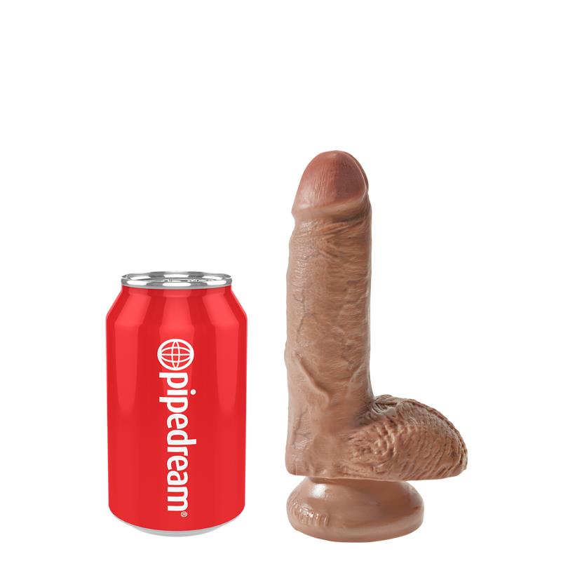 King Cock Pene con Testículos de 7 - Bronceado - Imagen 3