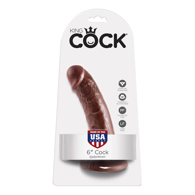 King Cock Pene de 6 - Color Marrón - Imagen 2