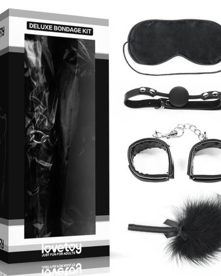 Kit Bondage Deluxe 4 Unidades Negro