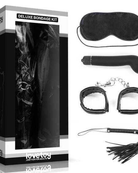 Kit Bondage Deluxe con Vibrador Negro