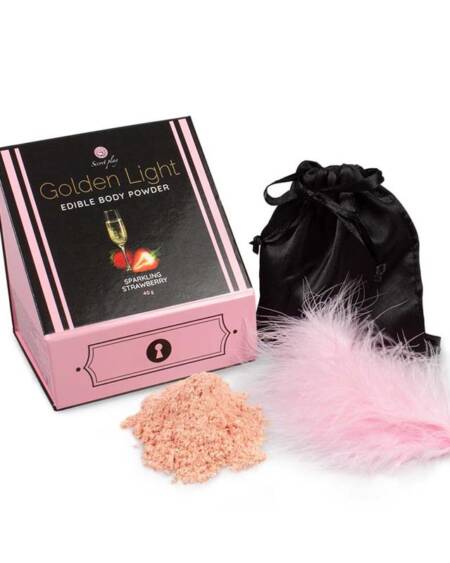 Kit Polvos 100% Comestibles y Plumero Fresas con Cava