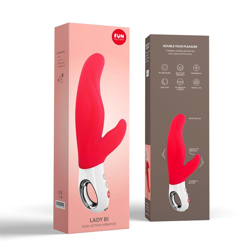 Lady Bi Vibrador India Red - Imagen 3