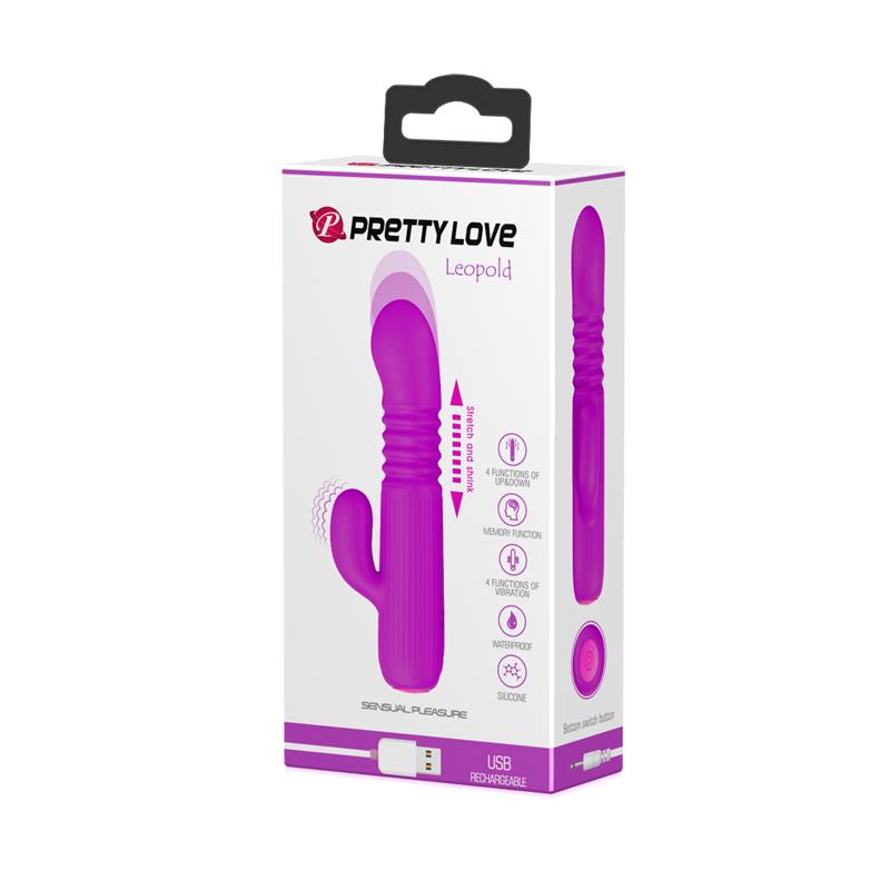 Leopold Vibrador con Función de Movimiento USB Silicona - Imagen 10