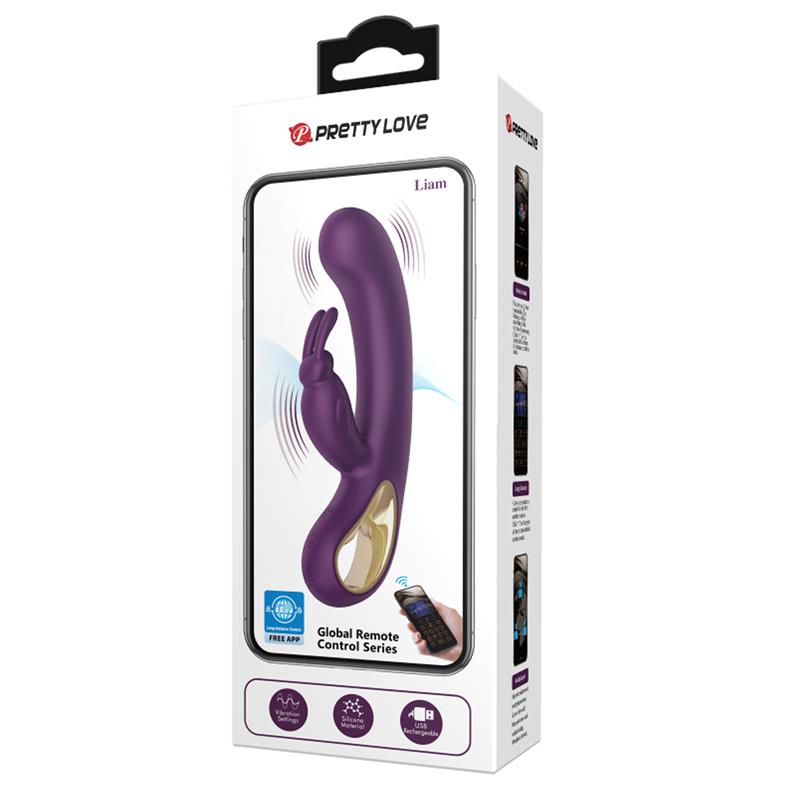 Liam Vibrador Punto G Silicona  con APP Morado - Imagen 2