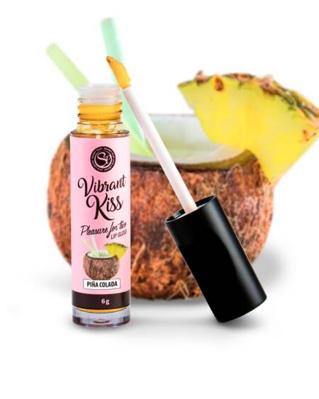 Lip Gloss Vibrant Kiss Sabor Piña Colada