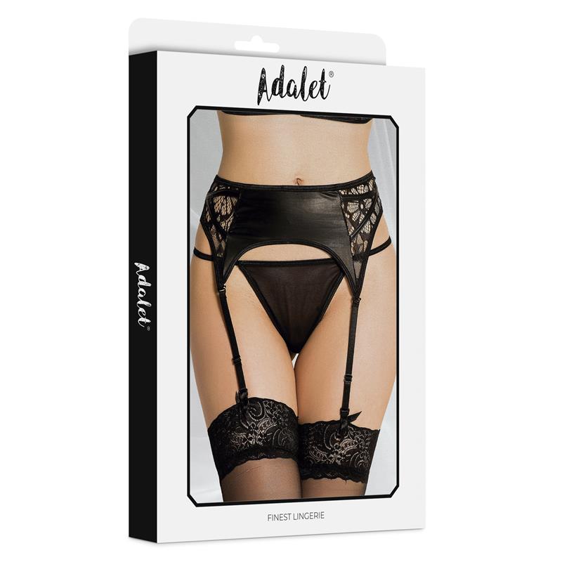 Luva Set de Liguero con Encaje Floral y Tanga - Imagen 4