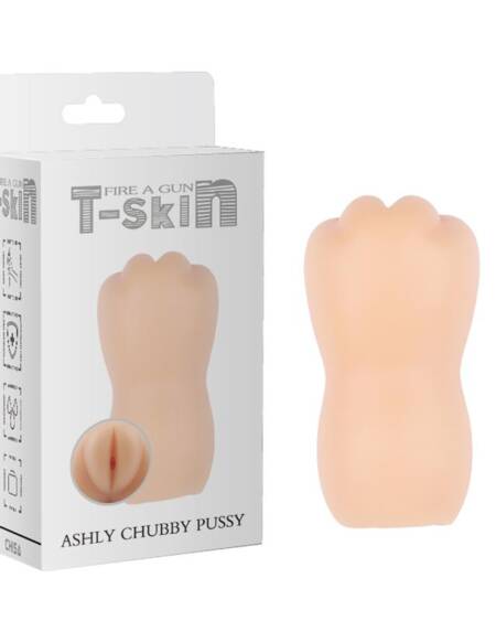 Masturbador Ashly Chubby Vagina T-Skin 13.3 cm Natural
