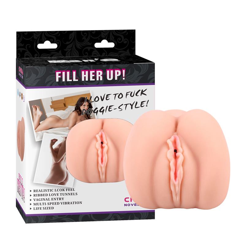 Masturbador Fill Her Up T-Skin 17.7 cm Natural - Imagen 2
